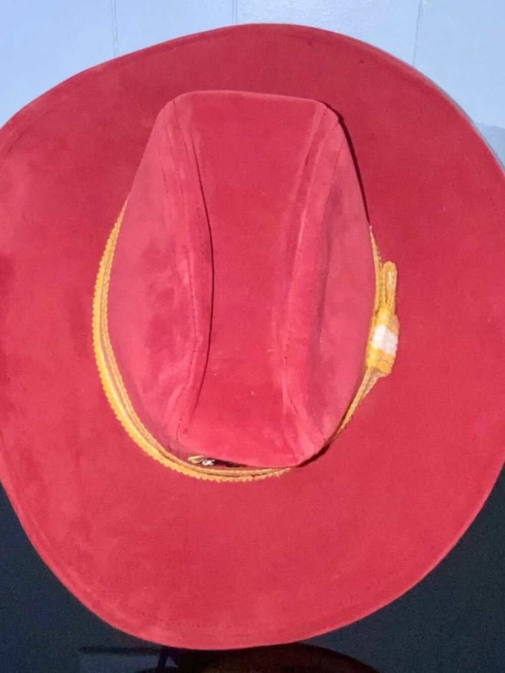 Vintage AJD Western Suede Cowboy Hat Washington Redskins Commanders Rare EUC - Picture 5 of 8
